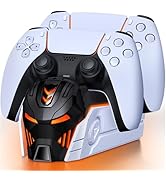 PS5 Controller Charger Station for PlayStation 5 Dualsense Controllers - LED Light Dual Stand Cha...