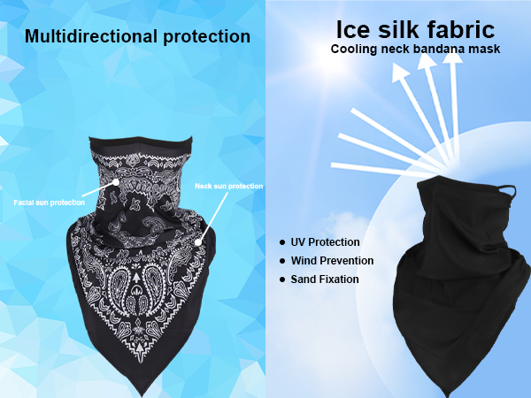 cycling mask sun uv protection neck cover freezer face mask black balaclava face gaiters for men
