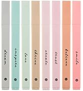 DIVERSEBEE Bible Highlighters with Soft Chisel Tip, 8 Pack Assorted Colors Pens No Bleed, Quick D...