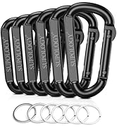 Carabiner Clip, 900 LBS 2.5" Iron Heavy Duty Caribeaners for Hammocks, Camping Accessories, Hikin...