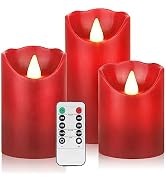 Biyanuo Flameless Battery Operated LED Candles with10key Button Remote Control 24-Hour Timer Set ...