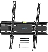 BONTEC Low Profile Tilt TV Wall Mount for 23-60 inch LCD LED OLED TVs, Ultra Slim TV Wall Bracket...