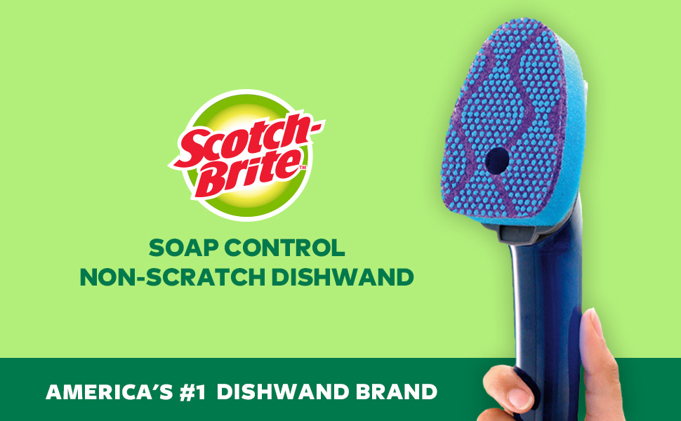 Scotch-Brite Advanced Soap Control Dishwand with Non-Scratch Scrubber