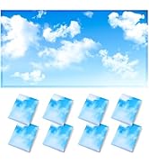 ANGSYLTH 8 Pcs Fluorescent Light Covers - 4 x 2 Feet Light Covers for Ceiling Lights Classroom, M...