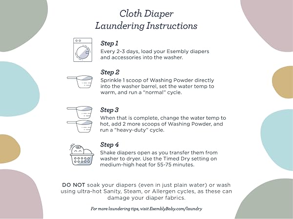Cloth DIaper Laundering Instructions