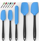 Silicone Spatula Set of 5,High Temperature Resistant, Food Grade Silicone, Dishwasher Safe, for B...
