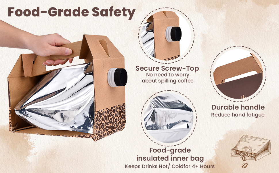 The coffee box is made of high-quality cardboard, making it sturdy and reliable.