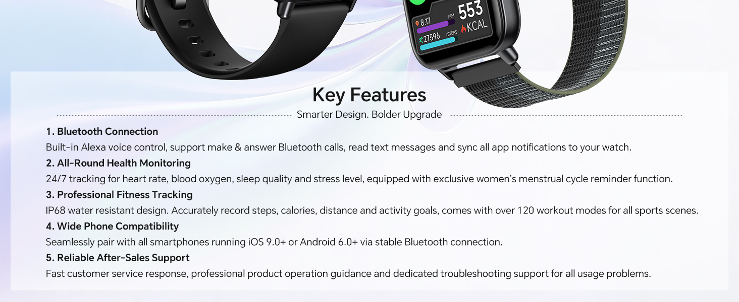 Quican Smart Watches for Women and Men