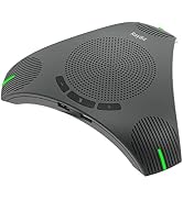 USB Speakerphone with Dual Hub - Conference Room Omnidirectional Microphone and Speaker, Computer...