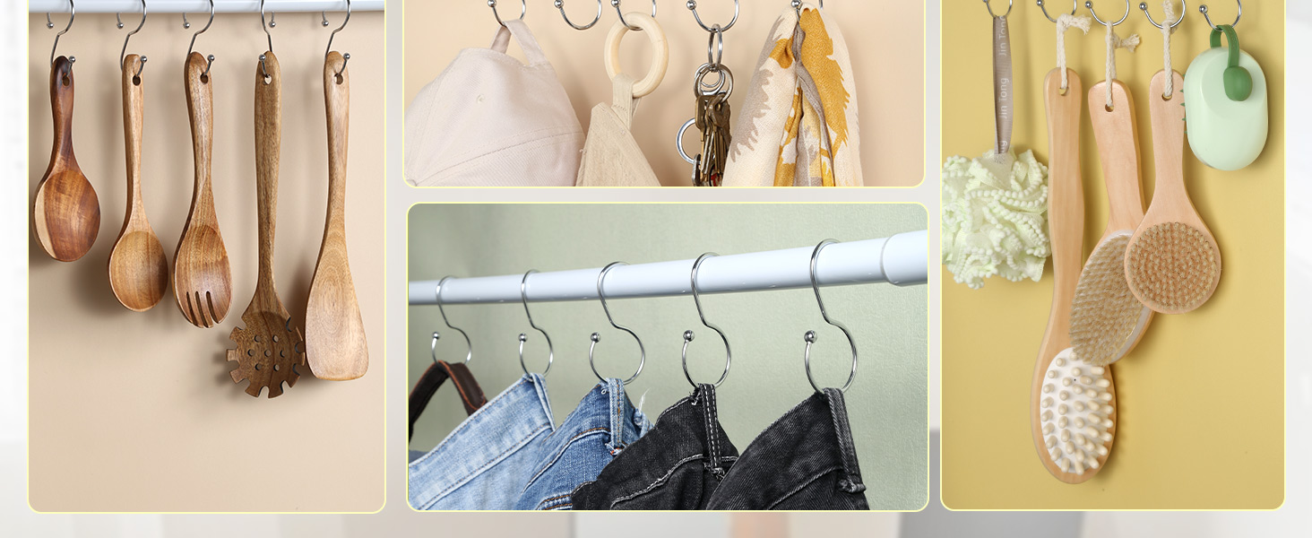 metal shower curtain hooks