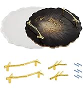 Gartful Round Silicone Resin Tray Mold, Large Geode Agate Platter Mold, Epoxy Casting with 4PCS T...