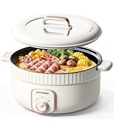 HYTRIC Electric Pot, 4.5L Non-Stick Hot Pot Electric with Dual Power Setting, 1200W Fast Heating ...
