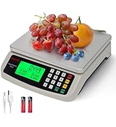 KNSWE Commercial Food Scale 40KG Large Digital Kitchen Scale Baking Cooking Bread Meat Weight Pri...