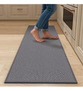 StepAura Kitchen Mats for Floor - Kitchen Rugs Non Slip Washable 20"x47", Grey