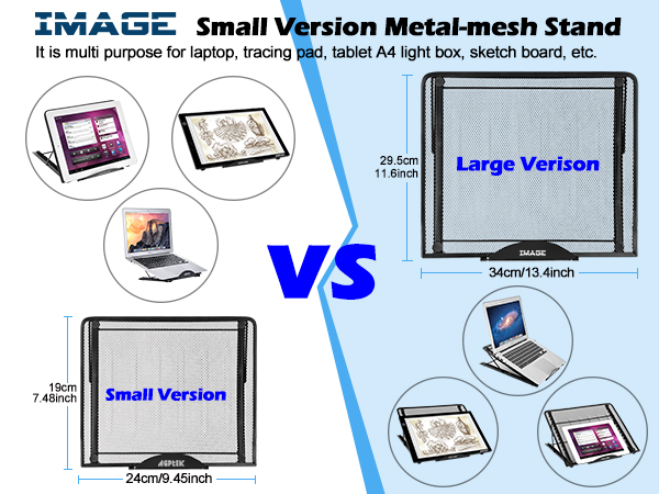 IMAGE Light Pad Stand A3 Light Box Stand 12 Angle Points Adjustable Laptop