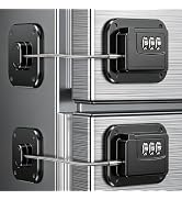 2 Pack Refrigerator Locks with Combination, Child Safety Fridge Lock for Cabinets, Freezer, Desk ...