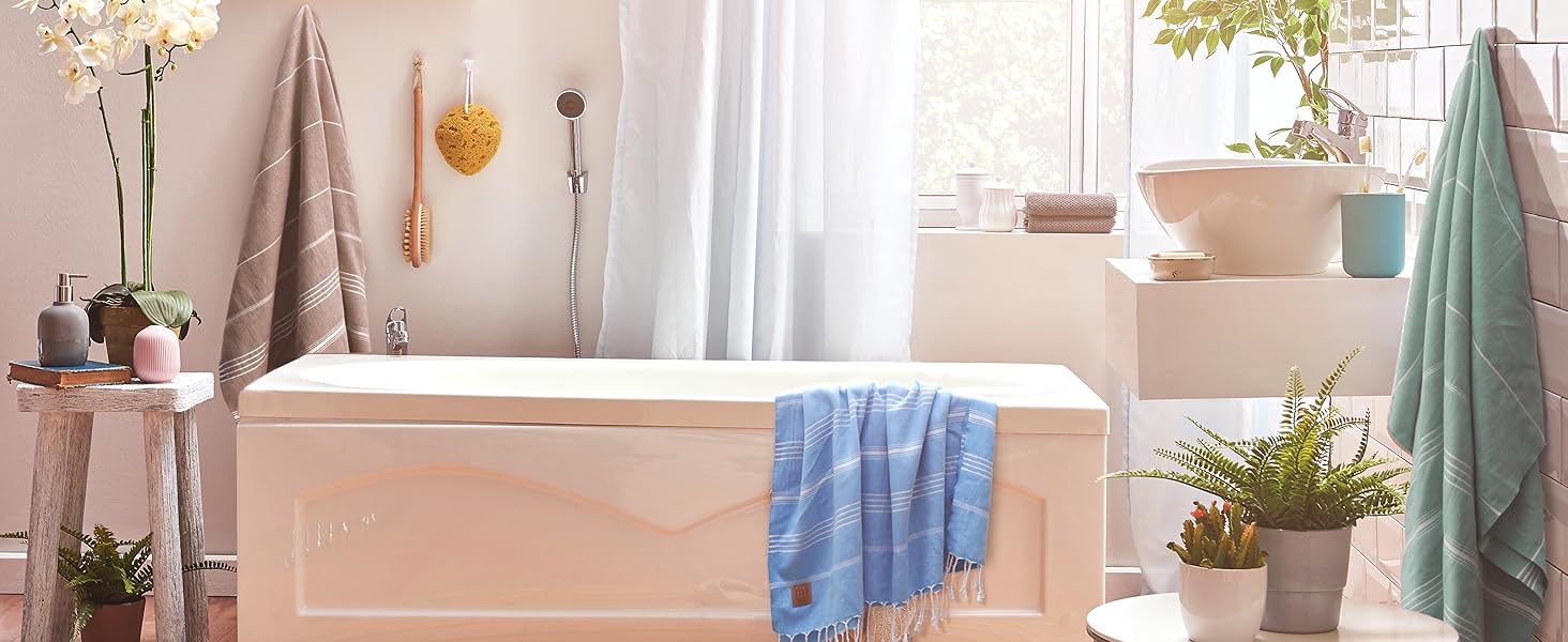 gold case turkish bath towels in several colors