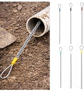 6 Pcs Cable Puller Socks 4–25mm, Wire Pulling Grip, Wire Mesh Cable Pulling Grip Kit with Eye Loo...
