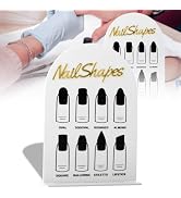 Nail salon signage on table nail shape white