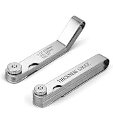 2pcs Feeler Gauges Set Stainless Steel, 32 Straight & 16 Angled Blades, Dual Marked SAE/Metric Wi...