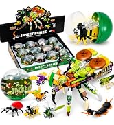 Cleboen 12 Pack Building Blocks Blind Eggs, 12-in-1 Mini Insect Building Block Sets, Party Favors...