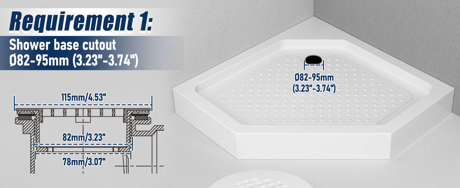 1-1/2" Side Outlet Shower Drain with Perforated Strainer