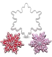 LILIAO Christmas Winter Snowflake Cookie Cutter - 3.3 x 3.7 inches - Stainless Steel