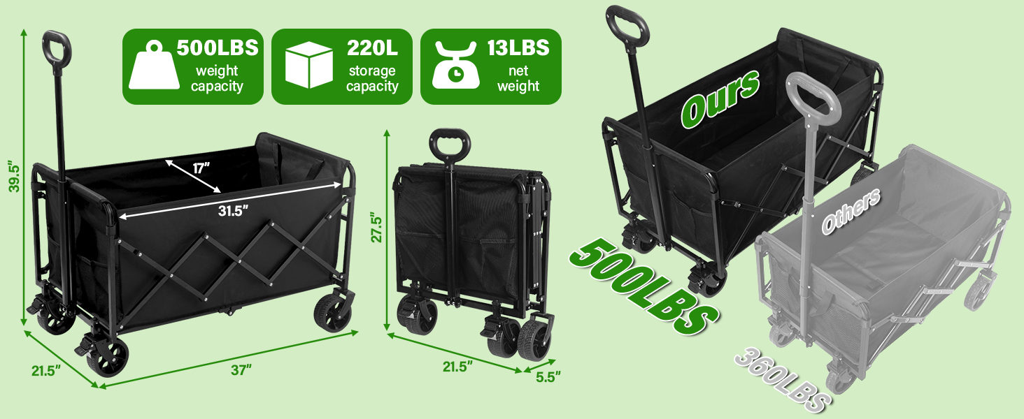 collapsible wagon cart