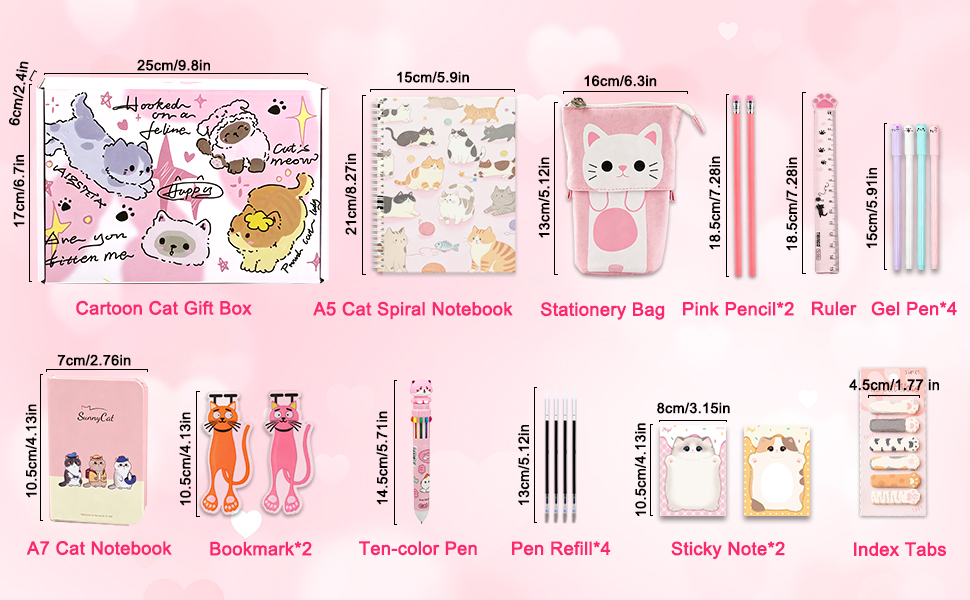 cat stationery set