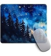 Misty Forest Mouse Pad 7.9x9.4 Inch, Enchanted Foggy Pine Tree Mousepad, Non-Slip Water-Resistant...