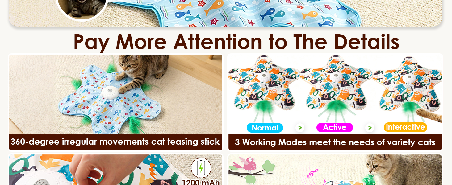 Interactive Cat Toys Rechargeable