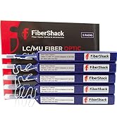 Fibershack - 1.25mm LC Fiber Cleaner Pen - 5 Pack - LC Fiber Optic Connector Cleaner & Endface Fi...