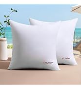 MIULEE Pack of 2 18x18 Outdoor Waterproof Throw Pillow Inserts, Decorative Water-Resistant Pillow...