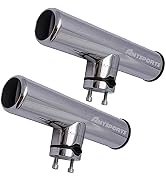 AMYSPORTS Rail Mount Rod Clamp Holders Boat Clamp Holders Rod Stainless Steel Fishing Rods Holder...
