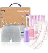PurComfy 18 Pcs Postpartum Essentials Recovery Kit, Includes 5 Disposable Underwear, 24 Perineal ...