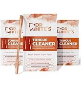 Dr. White’s Copper Tongue Scraper – Dentist-Designed Tongue Cleaner Tool for Fresh Breath, Dual-G...