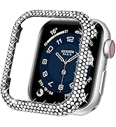 Mosonio Case Cover Compatible with Apple Watch 40mm, Full Bling Metal Watch case 40mm for Women, ...