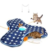 Oxawo Cat Toys Interactive Hide and Seek with Chirping, Motion Activated Cat Exercise Catching Ga...