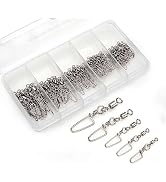 110PCS Stainless Steel Barrel Snap Swivel Fishing Accessories, Premium Fishing Gear Equipment wit...