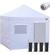 Eurmax USA Premium 10'x10' Ez Pop-up Canopy Tent Party Tent Commercial Instant Canopies Shelter w...