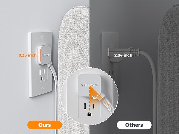 Flat Plug Power Strip