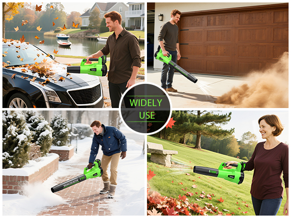 Tietoc Leaf Blower Cordless, 735CFM/200MPH Brushless Electric Leaf Blower