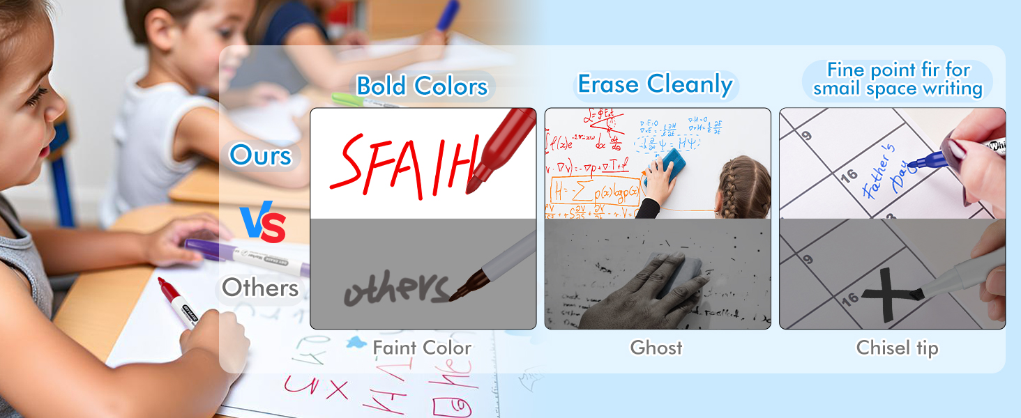 Dry Erase Markers Fine Tip
