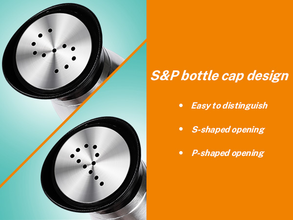 S & P bottle cap design