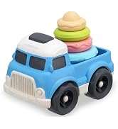 Aigitoy Food Cartoon Truck for Toddlers 1-3 Years, Blue Donut Truck with Detachable Stacking Toys...