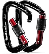 FresKaro 25kN Screwgate Climbing Carabiner, UIAA and CE Approved, 7075 Aircraft Aluminium, Lightw...