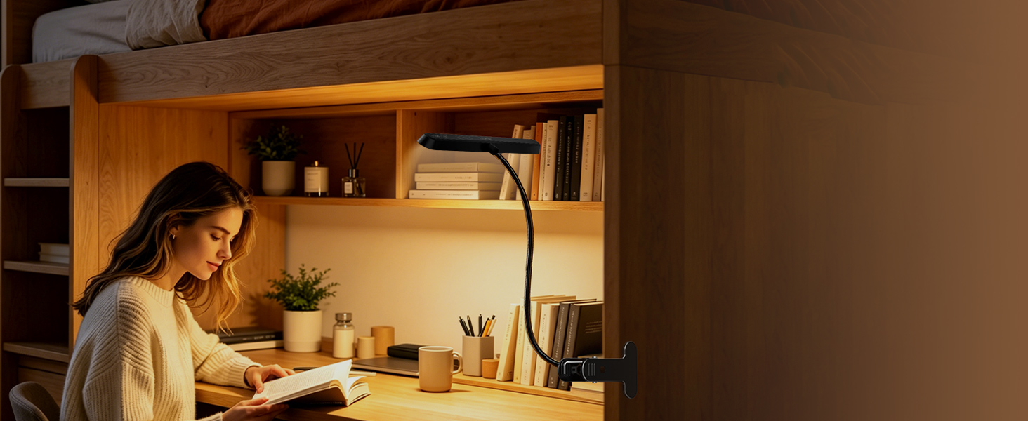 Glocusent Clip on ligh for reading at night