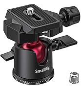 SmallRig Mini Ball Head, Tripod Head Camera 360° Panoramic with 1/4" Screw 3/8" Thread Mount and ...