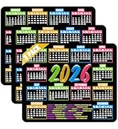 2026 Calendar Mouse Pad, 9.5 x 7.9 Inch, Non-Slip Rubber Base for Computer Laptop Office Desk, Bl...
