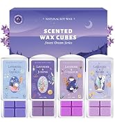 SCENTORINI Wax Melts, Soy Wax Cubes, Lavender Essential Oil Scented for Sleep, Summer Scents Wax ...